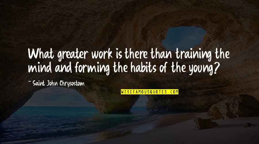 Tsuburaya Monsters Quotes By Saint John Chrysostom: What greater work is there than training the Tsuburaya Monsters Quotes By Saint John Chrysostom: What greater work is there than training the