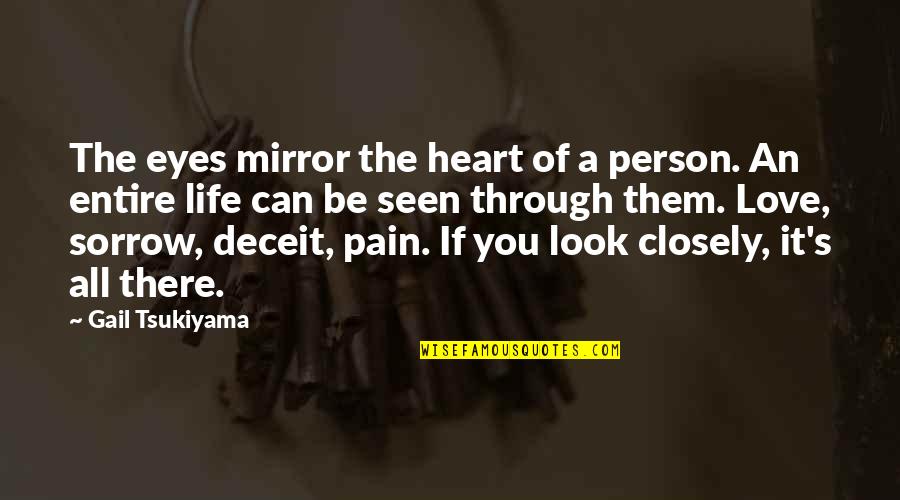 Tsukiyama Quotes By Gail Tsukiyama: The eyes mirror the heart of a person.