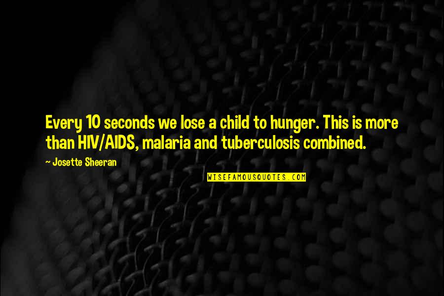 Tuberculosis Quotes By Josette Sheeran: Every 10 seconds we lose a child to