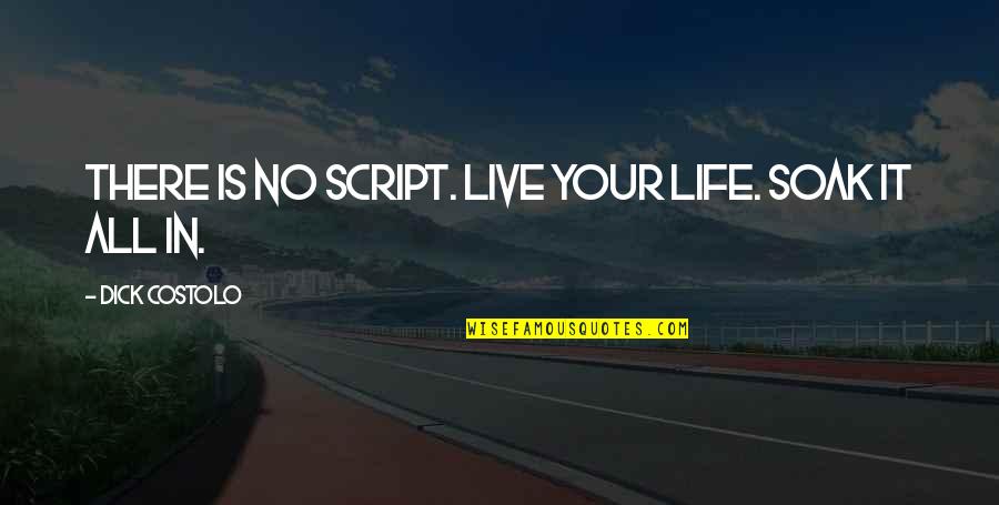 Tudor Bismark Quotes By Dick Costolo: There is no script. Live your life. Soak