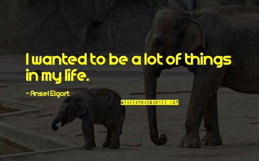 Tudose Premier Quotes By Ansel Elgort: I wanted to be a lot of things Tudose Premier Quotes By Ansel Elgort: I wanted to be a lot of things