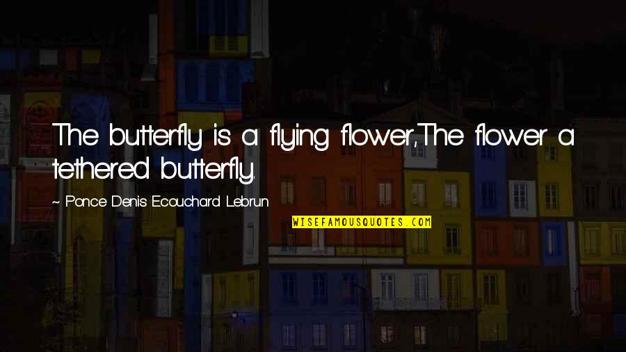 Tuffarsi Imperfetto Quotes By Ponce Denis Ecouchard Lebrun: The butterfly is a flying flower,The flower a