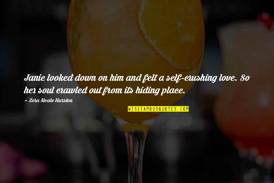 Tukikon Quotes By Zora Neale Hurston: Janie looked down on him and felt a Tukikon Quotes By Zora Neale Hurston: Janie looked down on him and felt a