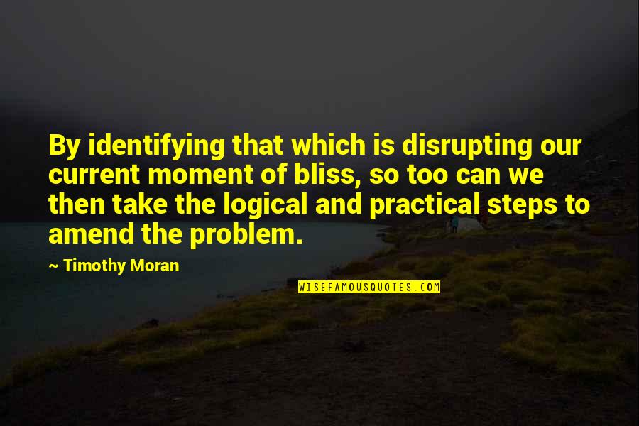 Tulen Gray Quotes By Timothy Moran: By identifying that which is disrupting our current