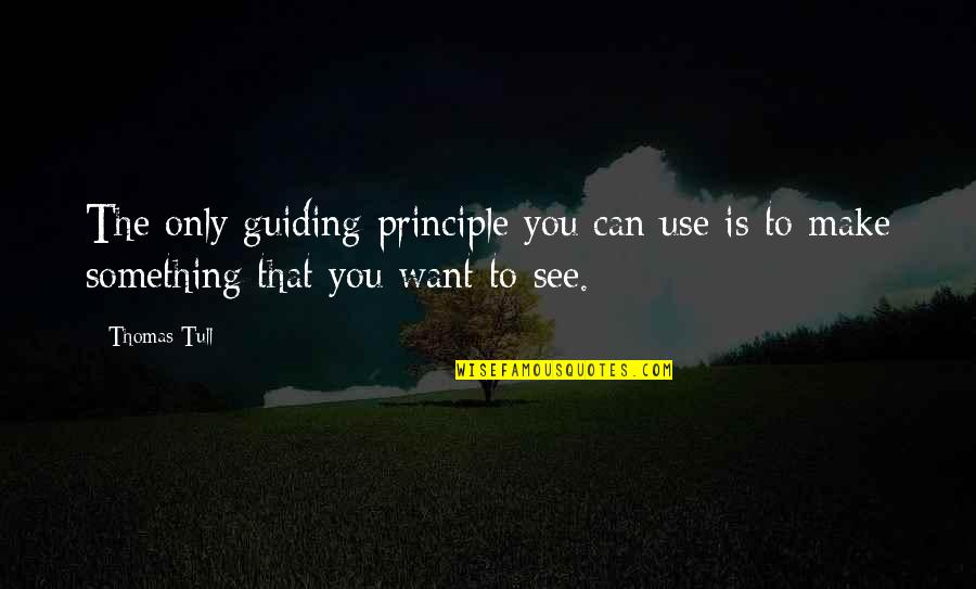 Tull Quotes By Thomas Tull: The only guiding principle you can use is