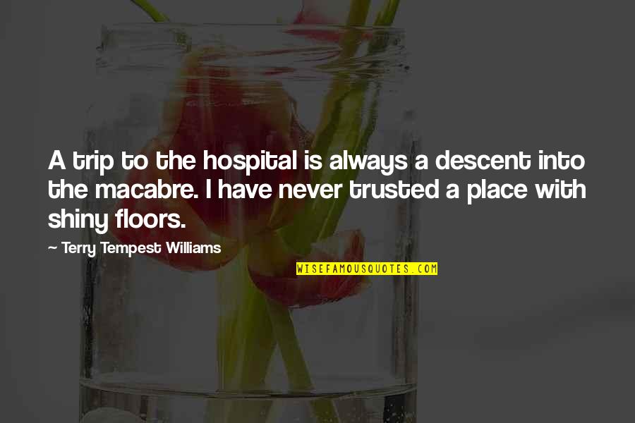Tullius Julius Quotes By Terry Tempest Williams: A trip to the hospital is always a Tullius Julius Quotes By Terry Tempest Williams: A trip to the hospital is always a