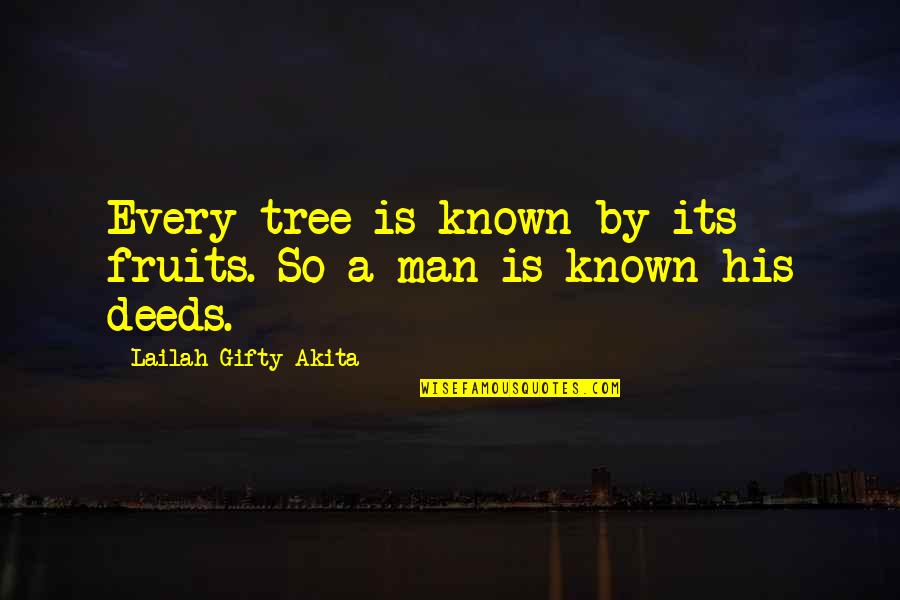 Tumblr Screensaver Quotes By Lailah Gifty Akita: Every tree is known by its fruits. So