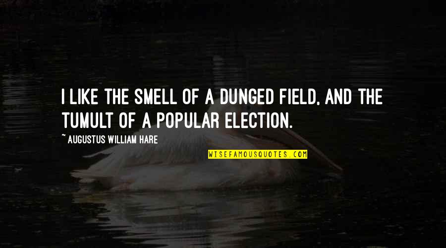 Tumult Quotes By Augustus William Hare: I like the smell of a dunged field,