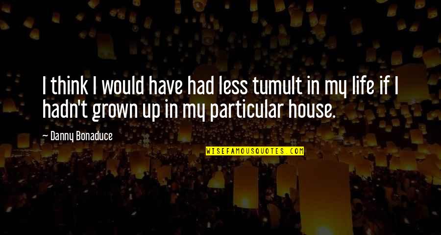 Tumult Quotes By Danny Bonaduce: I think I would have had less tumult