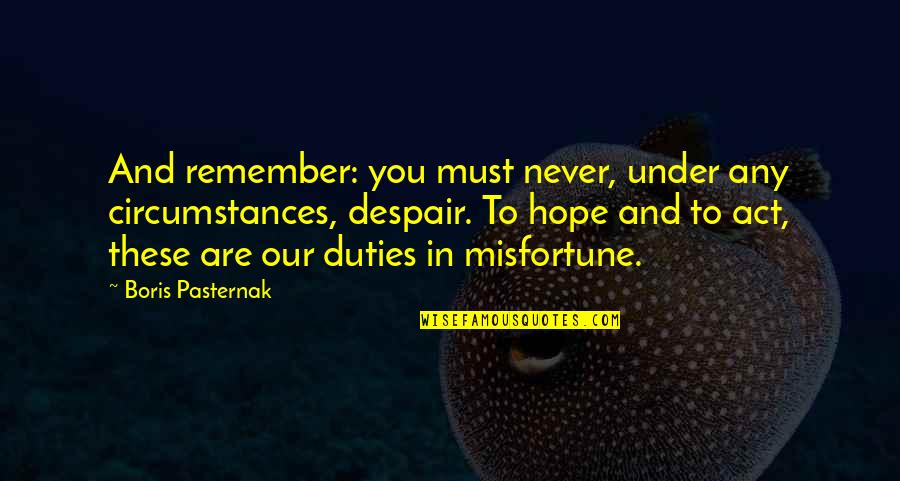 Tupac Head Up Quotes By Boris Pasternak: And remember: you must never, under any circumstances, Tupac Head Up Quotes By Boris Pasternak: And remember: you must never, under any circumstances,