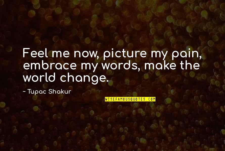 Tupac Picture Quotes By Tupac Shakur: Feel me now, picture my pain, embrace my