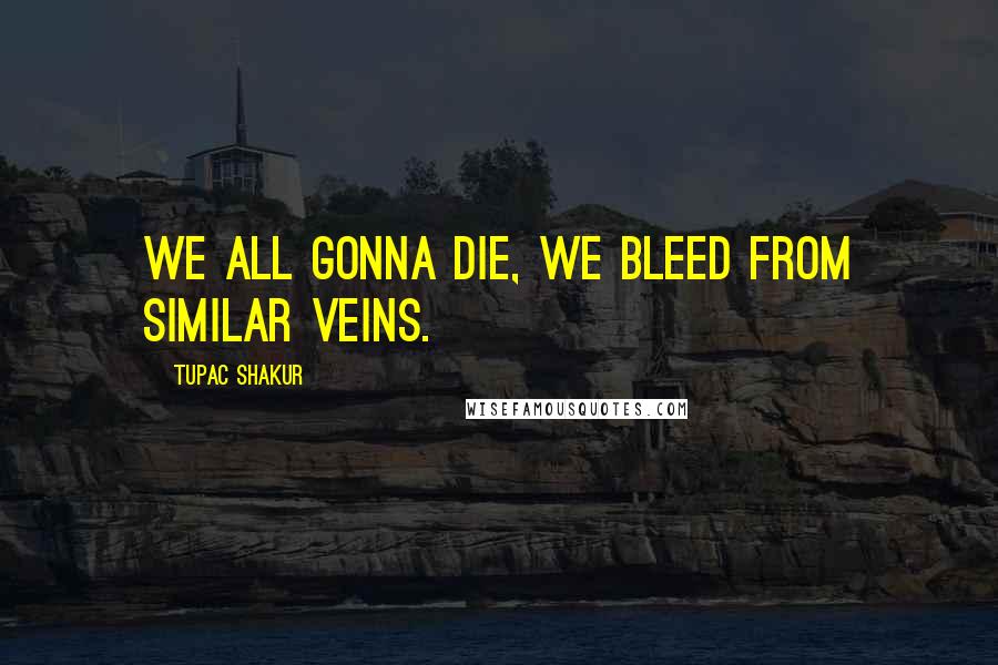 Tupac Shakur quotes: We all gonna die, we bleed from similar veins.