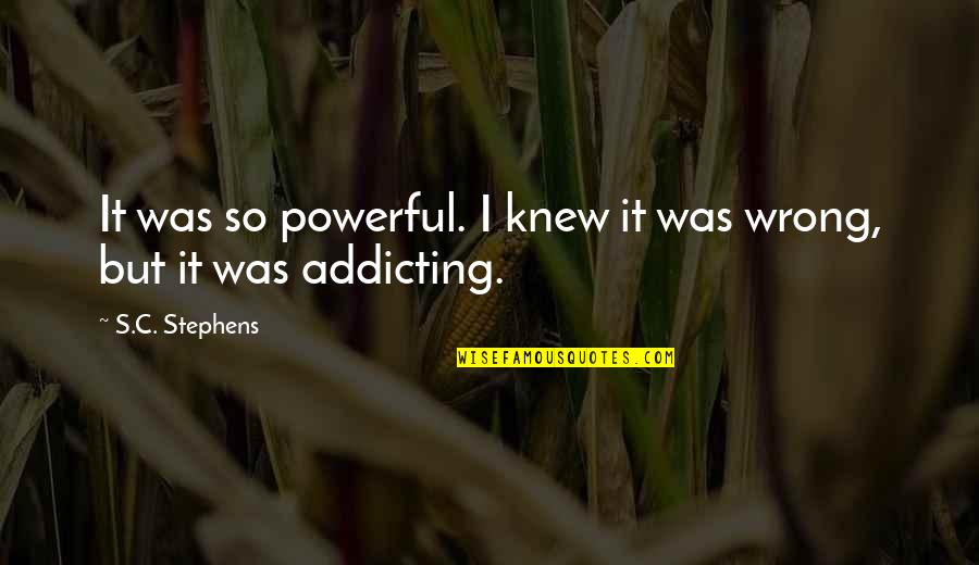 Turbulentas Quotes By S.C. Stephens: It was so powerful. I knew it was Turbulentas Quotes By S.C. Stephens: It was so powerful. I knew it was