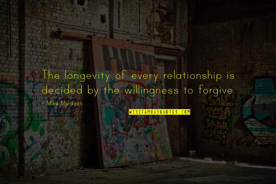 Turbury Quotes By Mike Murdock: The longevity of every relationship is decided by