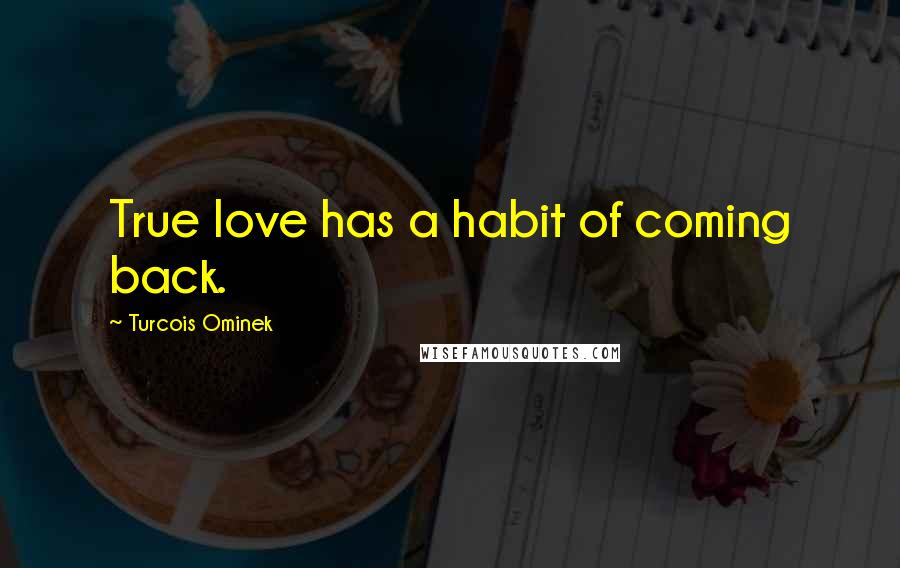 Turcois Ominek quotes: True love has a habit of coming back.