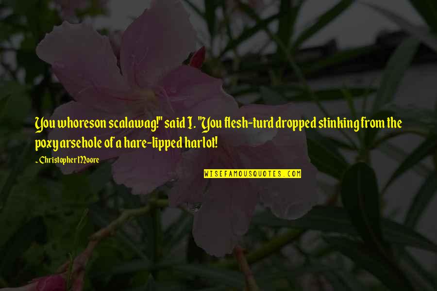 Turd Quotes By Christopher Moore: You whoreson scalawag!" said I. "You flesh-turd dropped Turd Quotes By Christopher Moore: You whoreson scalawag!" said I. "You flesh-turd dropped