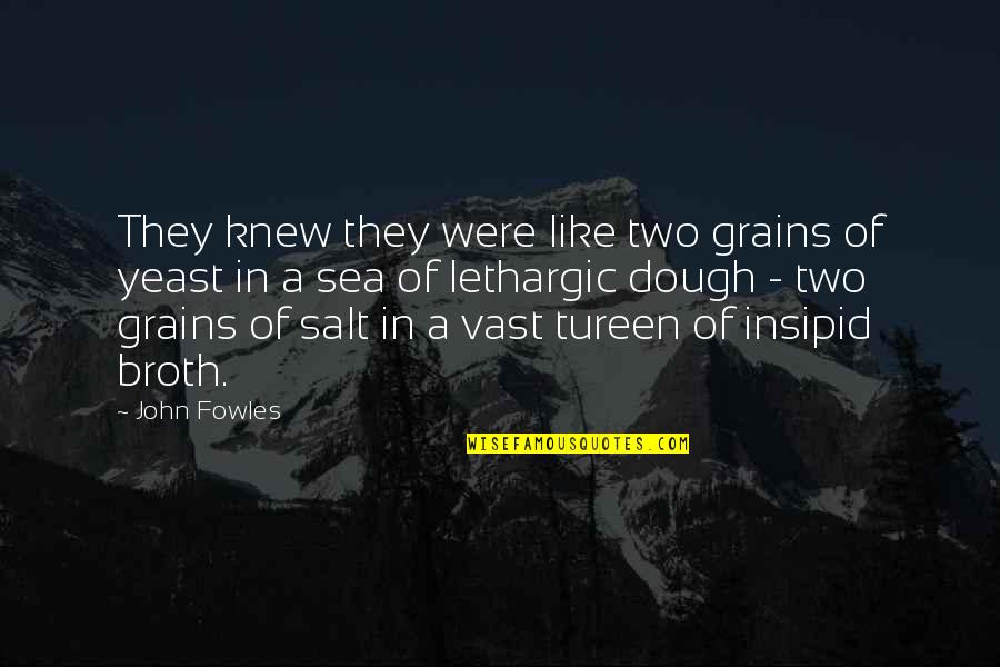 Tureen Quotes By John Fowles: They knew they were like two grains of