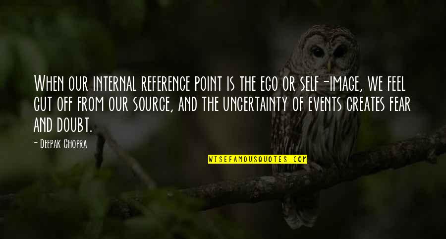 Turian Air Quotes By Deepak Chopra: When our internal reference point is the ego Turian Air Quotes By Deepak Chopra: When our internal reference point is the ego