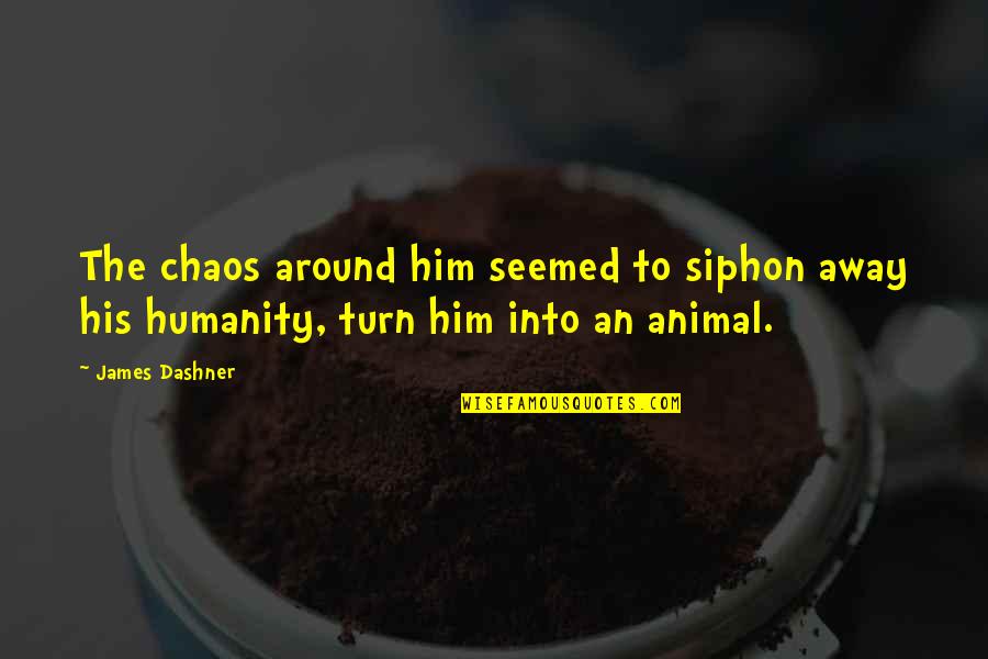 Turn Around Quotes By James Dashner: The chaos around him seemed to siphon away