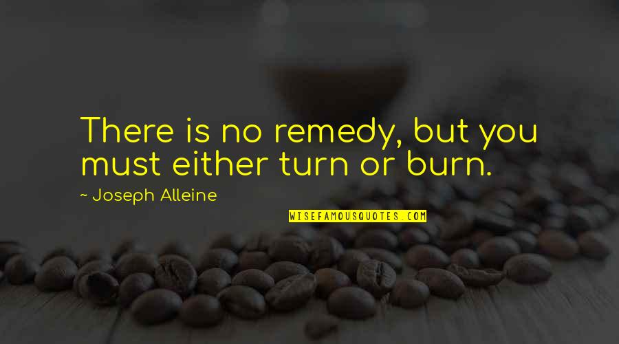 Turn Or Burn Quotes By Joseph Alleine: There is no remedy, but you must either