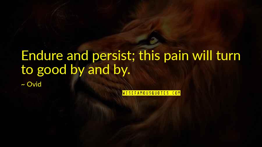 Turn Pain Into Strength Quotes By Ovid: Endure and persist; this pain will turn to