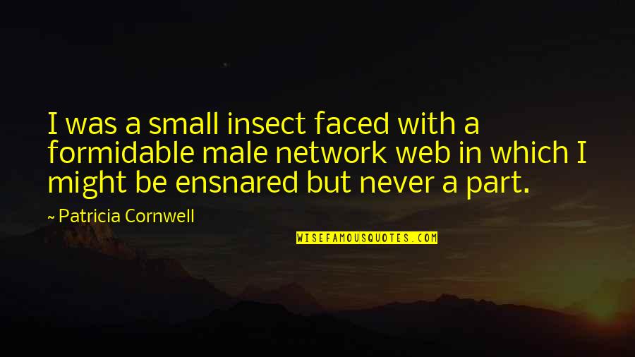 Turn The Other Cheek Quote Quotes By Patricia Cornwell: I was a small insect faced with a