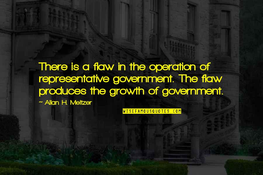 Turn Up Pic Quotes By Allan H. Meltzer: There is a flaw in the operation of