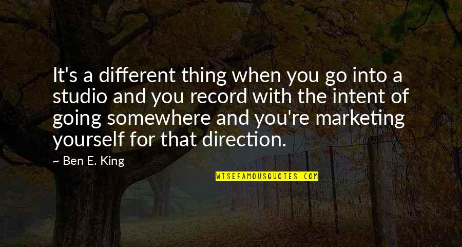 Turning Forty Quotes By Ben E. King: It's a different thing when you go into Turning Forty Quotes By Ben E. King: It's a different thing when you go into