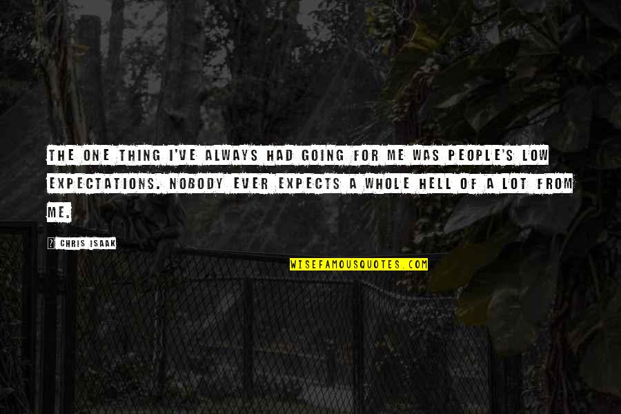 Turning Off Feelings Quotes By Chris Isaak: The one thing I've always had going for Turning Off Feelings Quotes By Chris Isaak: The one thing I've always had going for