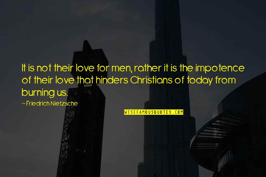 Turnkey Suite Quotes By Friedrich Nietzsche: It is not their love for men, rather