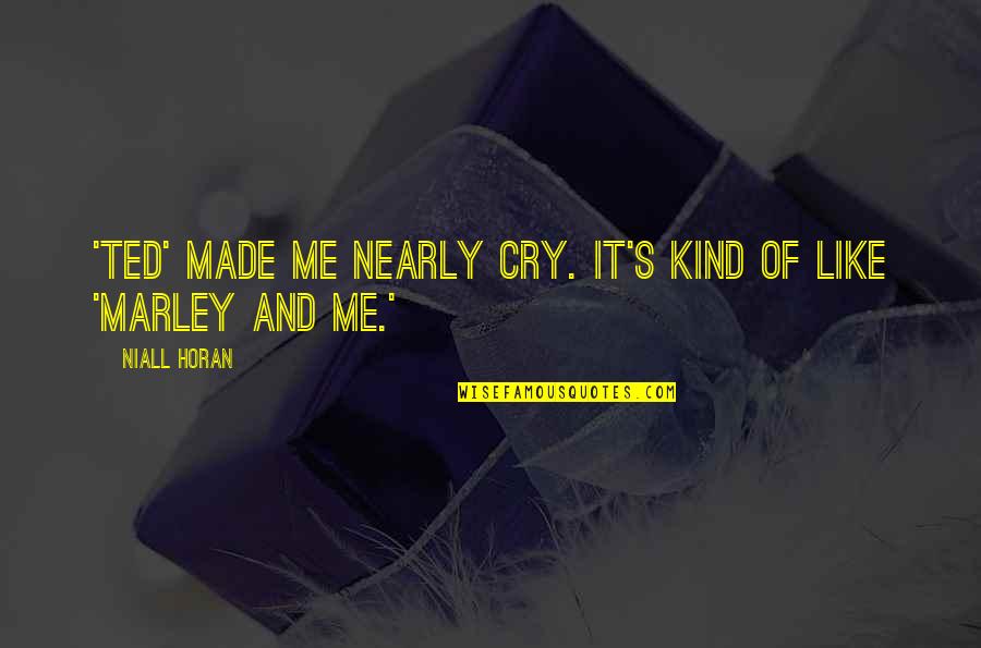 Turnpikes In The 1800s Quotes By Niall Horan: 'Ted' made me nearly cry. It's kind of