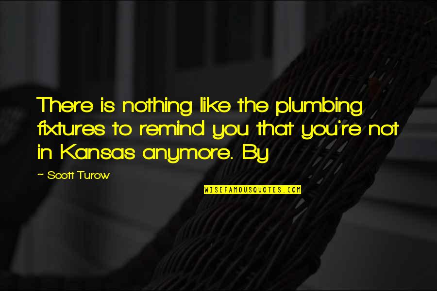 Turow's Quotes By Scott Turow: There is nothing like the plumbing fixtures to