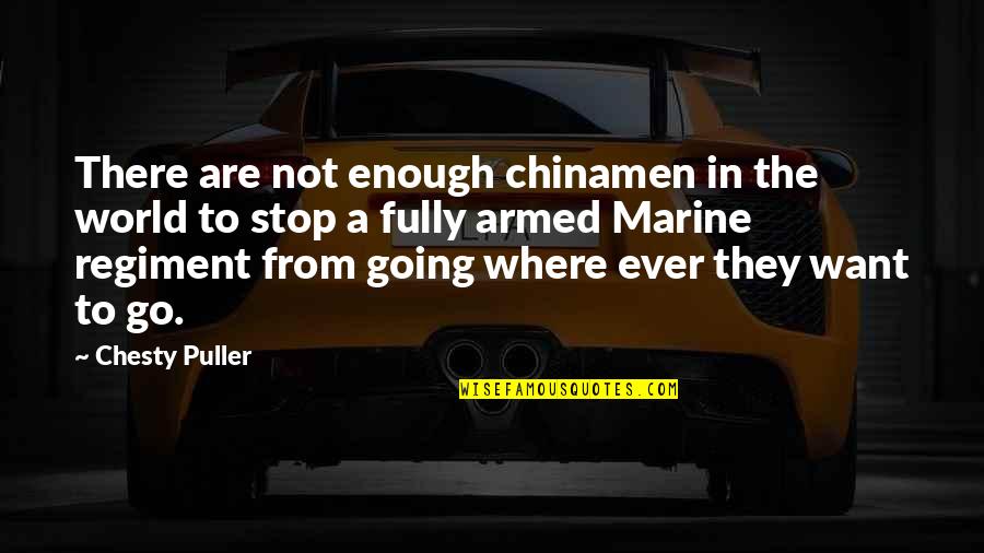 Tustenuggee Cemetery Quotes By Chesty Puller: There are not enough chinamen in the world