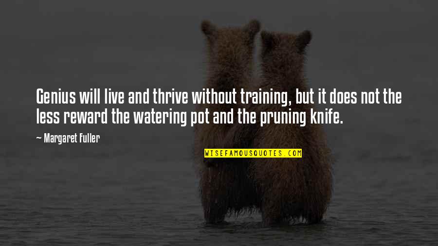Tutanchamun Maske Quotes By Margaret Fuller: Genius will live and thrive without training, but Tutanchamun Maske Quotes By Margaret Fuller: Genius will live and thrive without training, but