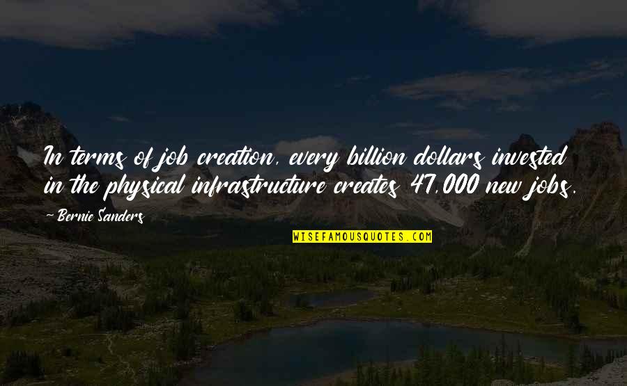 Tutkulu Ne Quotes By Bernie Sanders: In terms of job creation, every billion dollars Tutkulu Ne Quotes By Bernie Sanders: In terms of job creation, every billion dollars