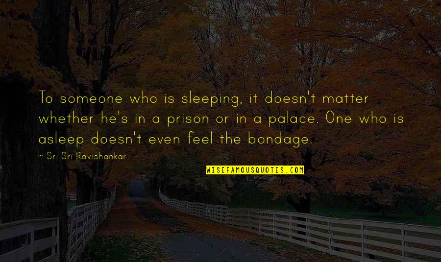 Tuyoshi Quotes By Sri Sri Ravishankar: To someone who is sleeping, it doesn't matter Tuyoshi Quotes By Sri Sri Ravishankar: To someone who is sleeping, it doesn't matter