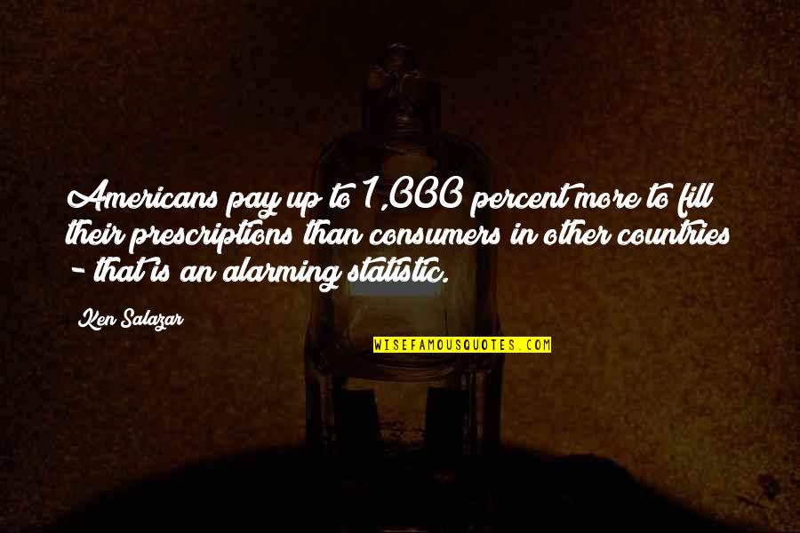 Tvameva Sarvam Quotes By Ken Salazar: Americans pay up to 1,000 percent more to Tvameva Sarvam Quotes By Ken Salazar: Americans pay up to 1,000 percent more to