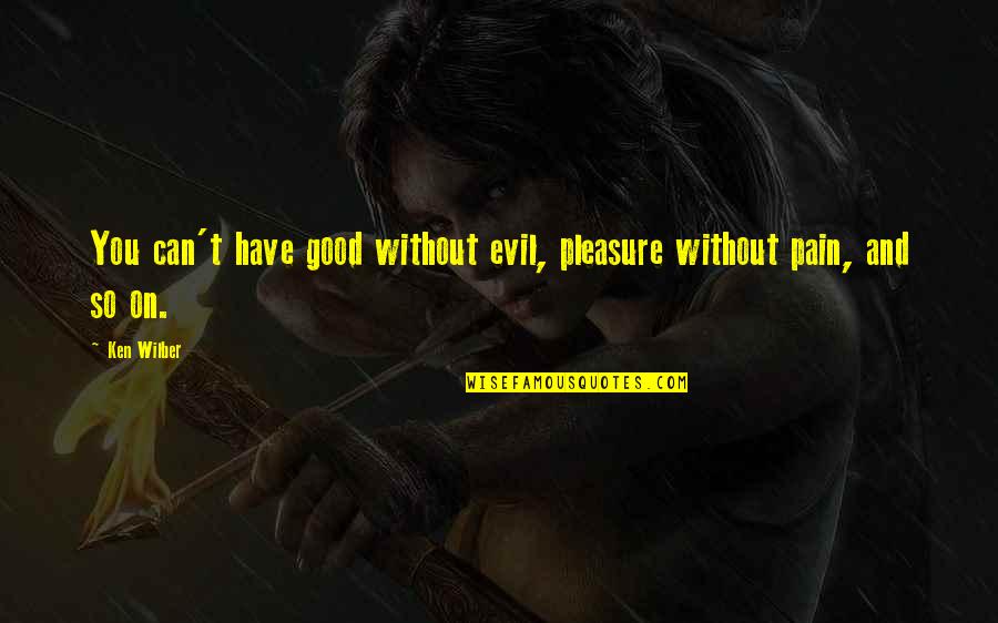 Tvd S4 Quotes By Ken Wilber: You can't have good without evil, pleasure without