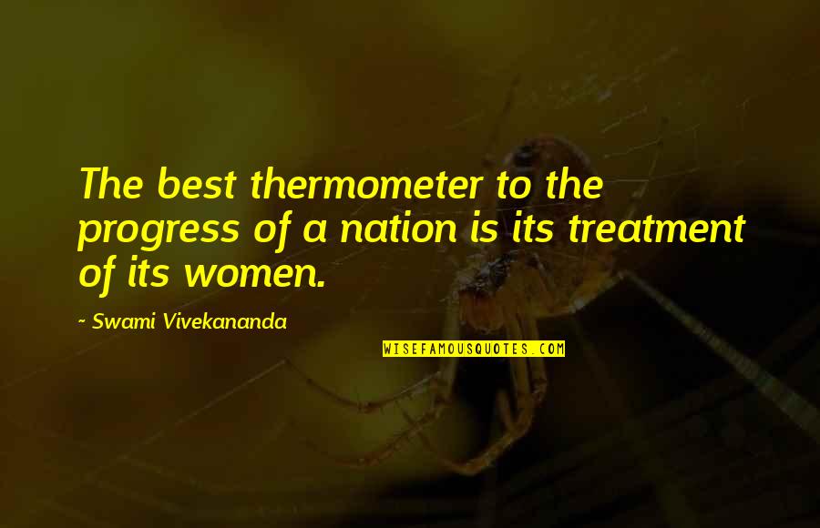 Tveit Dyreklinikk Quotes By Swami Vivekananda: The best thermometer to the progress of a