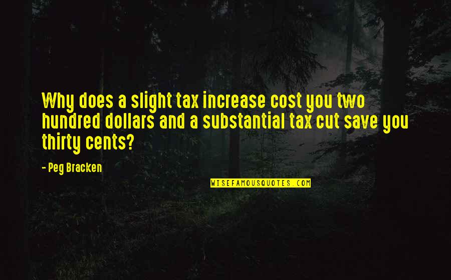 Tvivel Lars Quotes By Peg Bracken: Why does a slight tax increase cost you