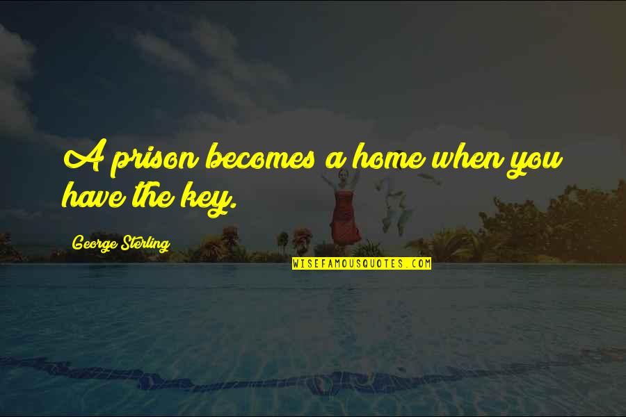 Twelfth Night Disguise Quotes By George Sterling: A prison becomes a home when you have Twelfth Night Disguise Quotes By George Sterling: A prison becomes a home when you have