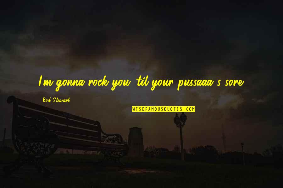 Twin Flame Healing Quotes By Rod Stewart: I'm gonna rock you 'til your pussaaa's sore. Twin Flame Healing Quotes By Rod Stewart: I'm gonna rock you 'til your pussaaa's sore.