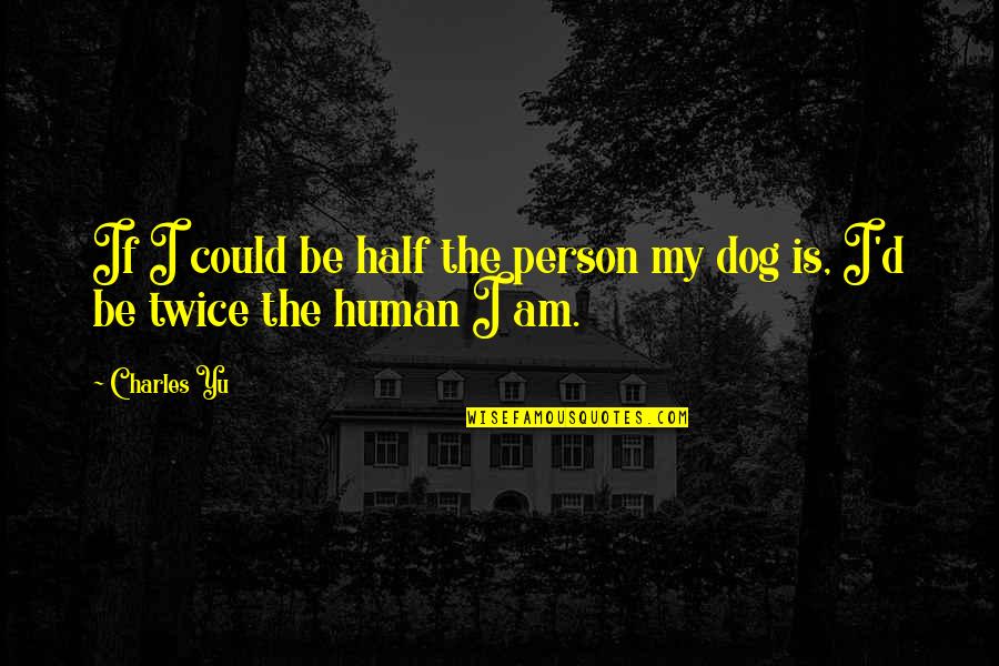 Twin Flame Reunion Quotes By Charles Yu: If I could be half the person my