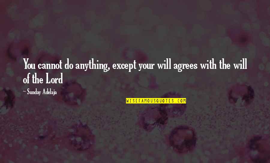 Twinkler Fire Quotes By Sunday Adelaja: You cannot do anything, except your will agrees