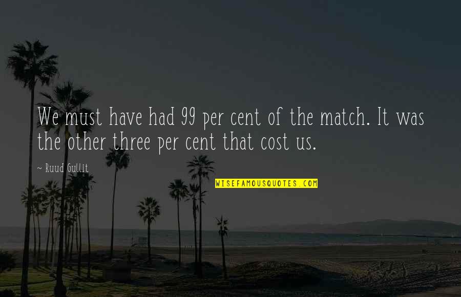 Twitter Cerati Quotes By Ruud Gullit: We must have had 99 per cent of