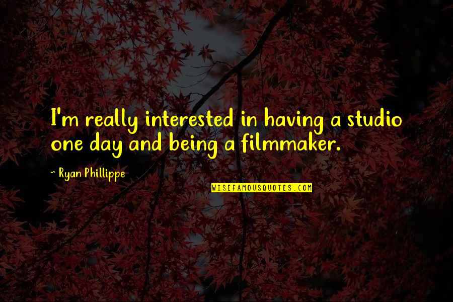 Twittys K 5 Quotes By Ryan Phillippe: I'm really interested in having a studio one