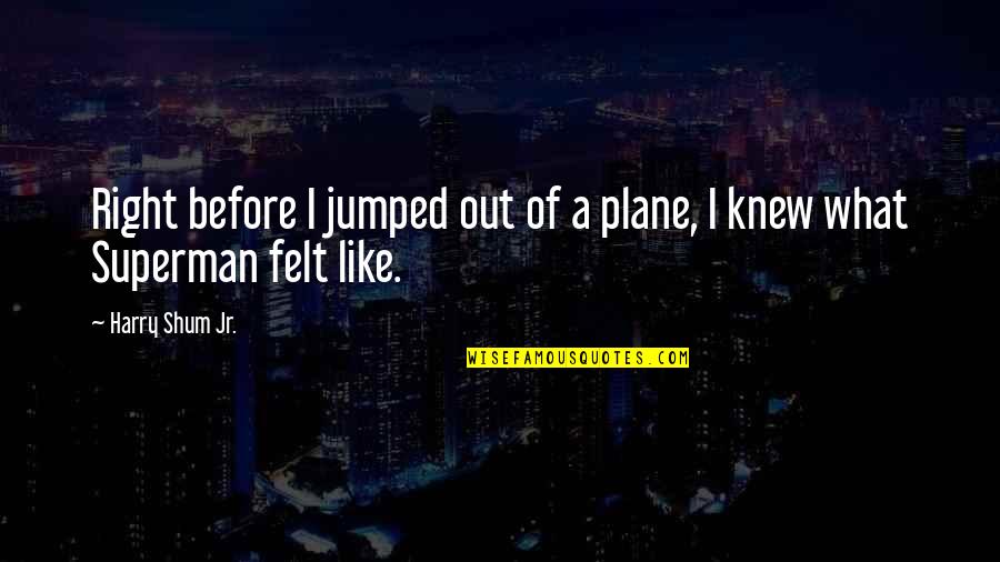 Two Boat Quotes By Harry Shum Jr.: Right before I jumped out of a plane,