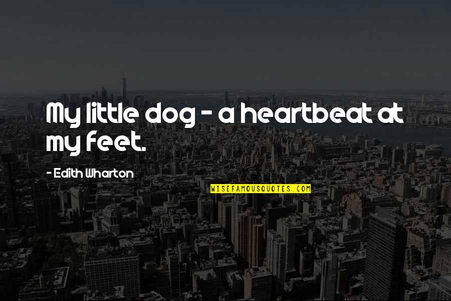 Two Company Three A Crowd Quotes By Edith Wharton: My little dog - a heartbeat at my