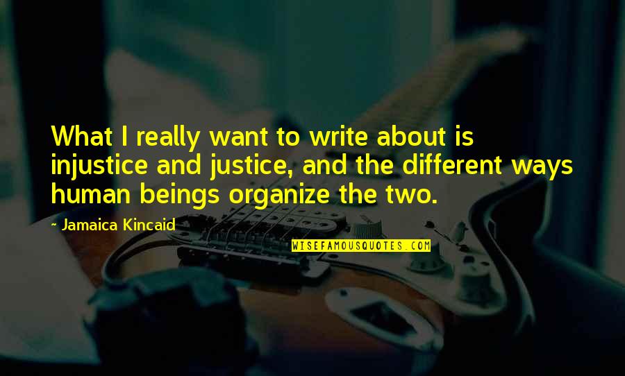 Two Different Ways Quotes By Jamaica Kincaid: What I really want to write about is