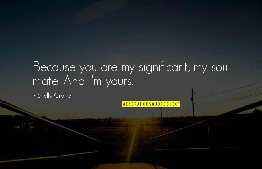 Two Faced Friends Quotes Quotes By Shelly Crane: Because you are my significant, my soul mate.